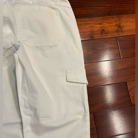 NWT-Rewash White Utility Cargo Jogger Pants-Comfort Stretch Athleisure - Picture 7 of 10